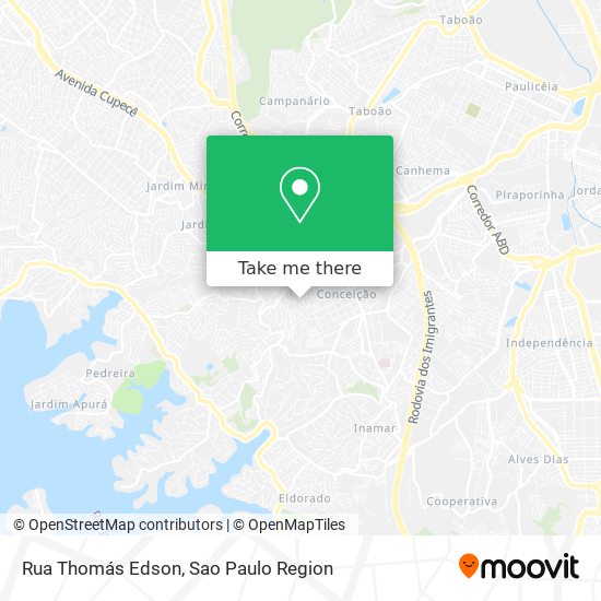 Mapa Rua Thomás Edson