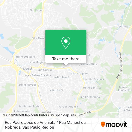 Mapa Rua Padre José de Anchieta / Rua Manoel da Nóbrega