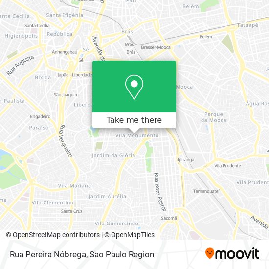 Mapa Rua Pereira Nóbrega