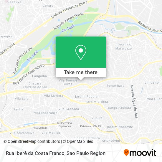 Mapa Rua Iberê da Costa Franco