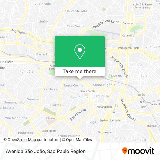 Avenida São João map
