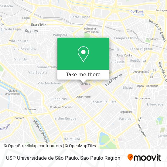 USP Universidade de São Paulo map