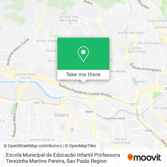 Escola Municipal de Educação Infantil Professora Terezinha Martins Pereira map