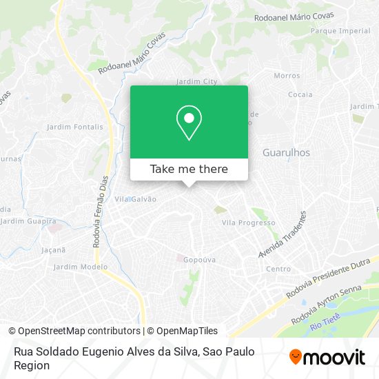 Mapa Rua Soldado Eugenio Alves da Silva