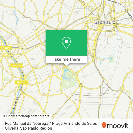 Rua Manuel da Nóbrega / Praça Armando de Sales Oliveira map