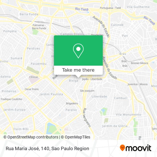 Mapa Rua Maria José, 140