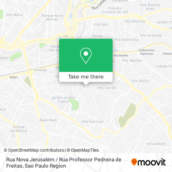 Rua Nova Jerusalém / Rua Professor Pedreira de Freitas map