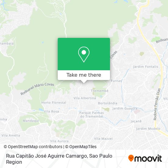 Mapa Rua Capitão José Aguirre Camargo