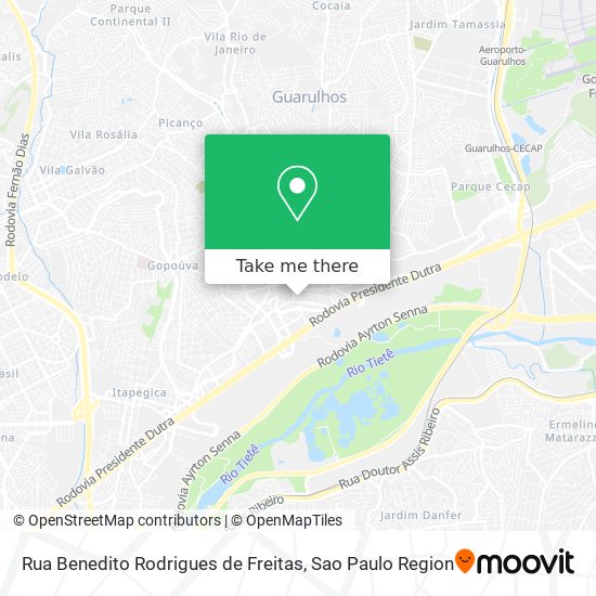 Mapa Rua Benedito Rodrigues de Freitas