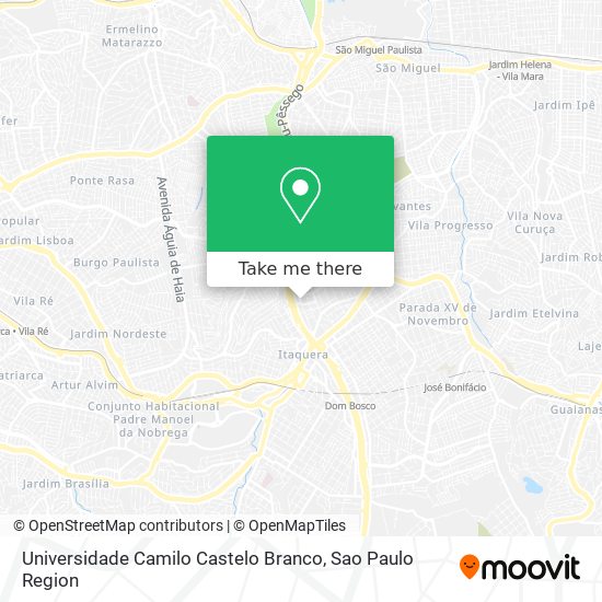 Mapa Universidade Camilo Castelo Branco