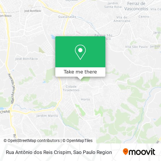 Mapa Rua Antônio dos Reis Crispim