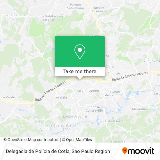 Mapa Delegacia de Polícia de Cotia