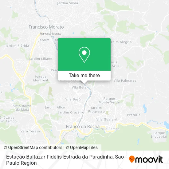 Estação Baltazar Fidélis-Estrada da Paradinha map