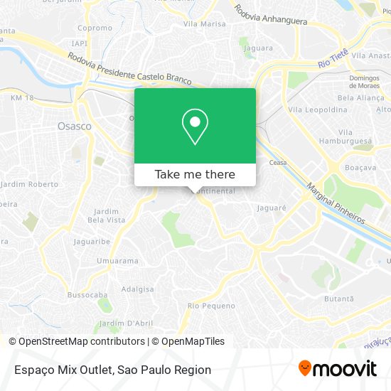 Espaço Mix Outlet map