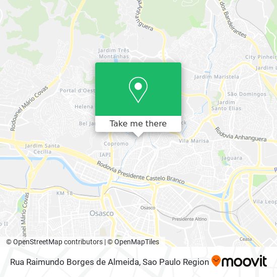 Mapa Rua Raimundo Borges de Almeida