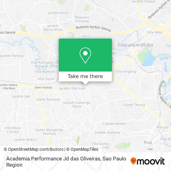 Academia Performance Jd das Oliveiras map