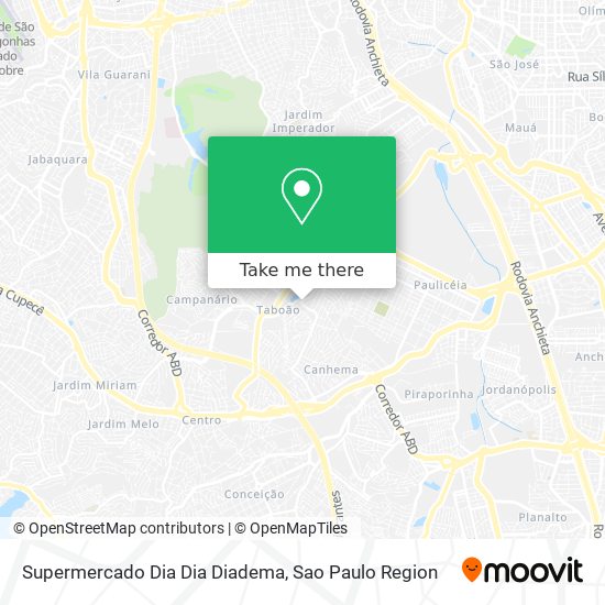 Supermercado Dia Dia Diadema map