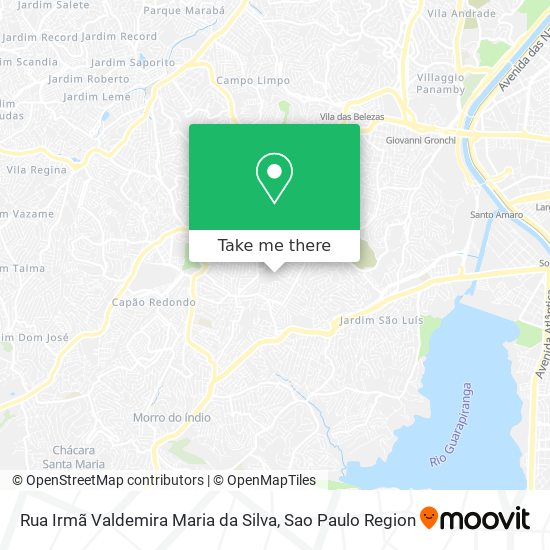 Mapa Rua Irmã Valdemira Maria da Silva