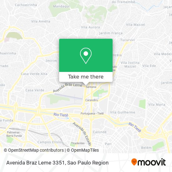 Avenida Braz Leme 3351 map