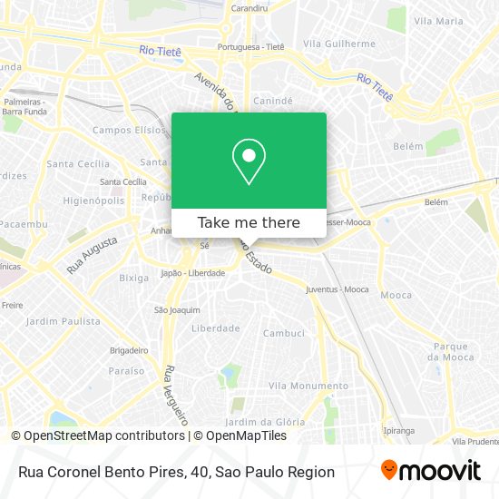 Mapa Rua Coronel Bento Pires, 40