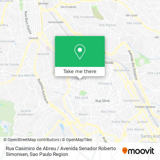 Rua Casimiro de Abreu / Avenida Senador Roberto Simonsen map