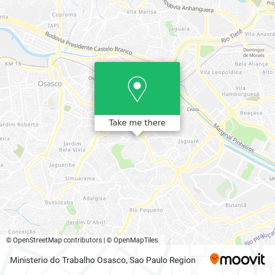 Mapa Ministerio do Trabalho Osasco