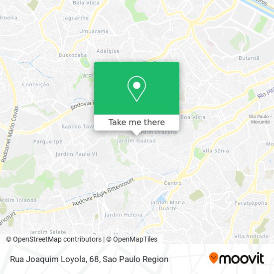 Mapa Rua Joaquim Loyola, 68