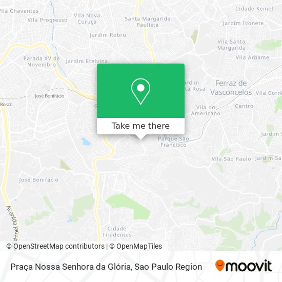 Mapa Praça Nossa Senhora da Glória