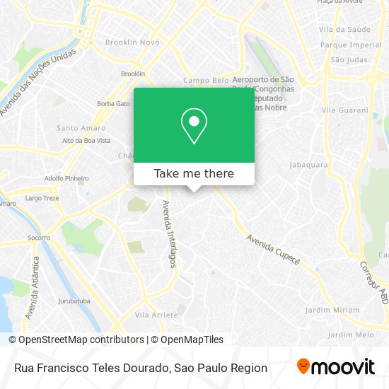 Mapa Rua Francisco Teles Dourado