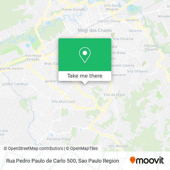 Mapa Rua Pedro Paulo de Carlo 500