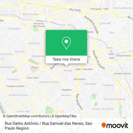 Mapa Rua Santo Antônio / Rua Samuel das Neves