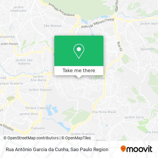 Rua Antônio Garcia da Cunha map