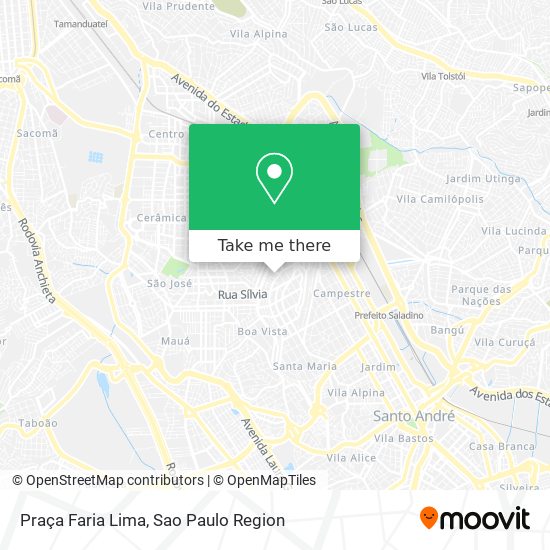 Mapa Praça Faria Lima