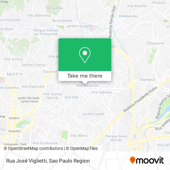Rua José Viglietti map