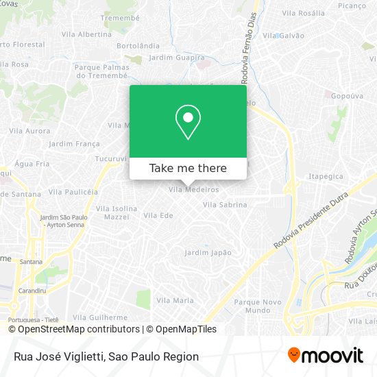 Mapa Rua José Viglietti