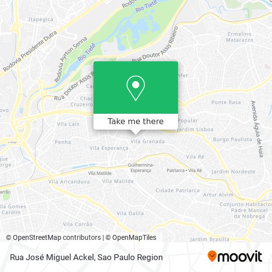 Mapa Rua José Miguel Ackel