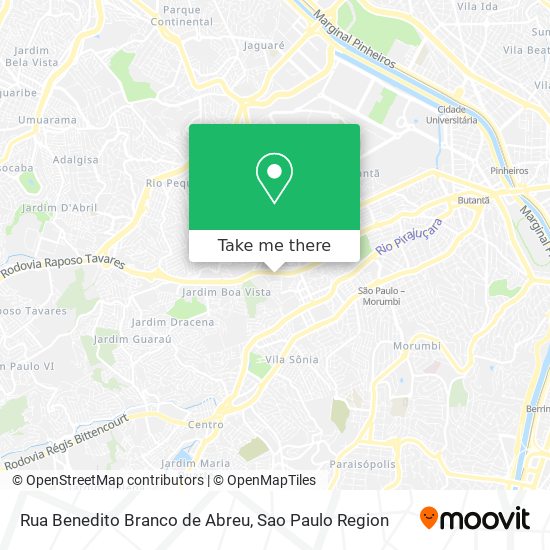 Rua Benedito Branco de Abreu map