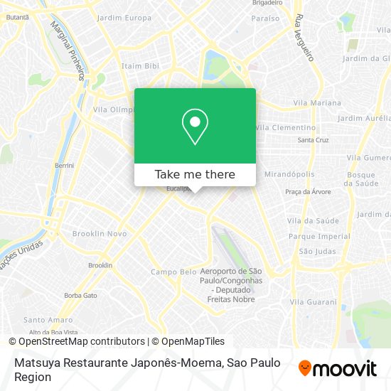 Mapa Matsuya Restaurante Japonês-Moema