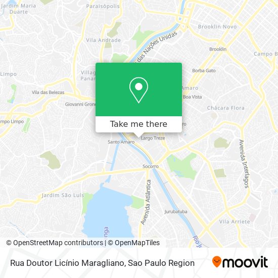 Mapa Rua Doutor Licínio Maragliano