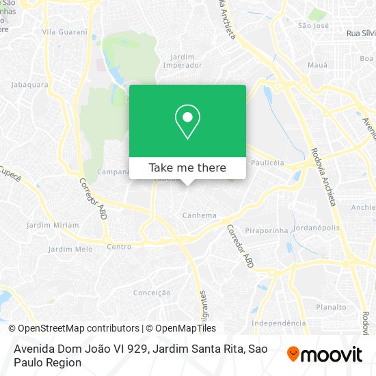 Avenida Dom João VI 929, Jardim Santa Rita map