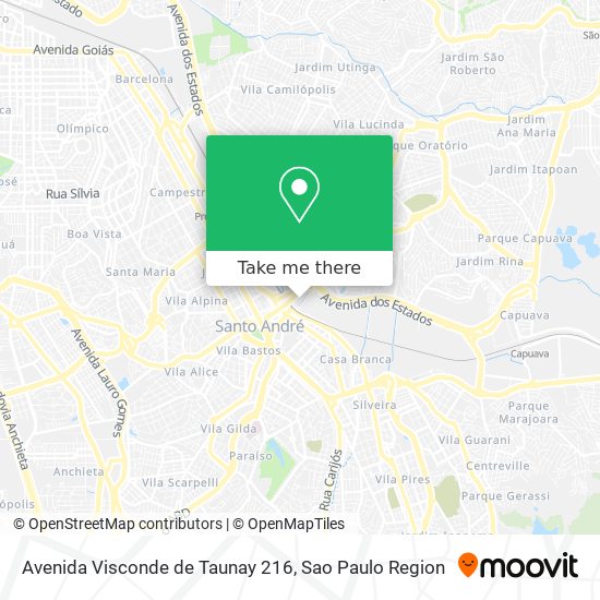 Mapa Avenida Visconde de Taunay 216