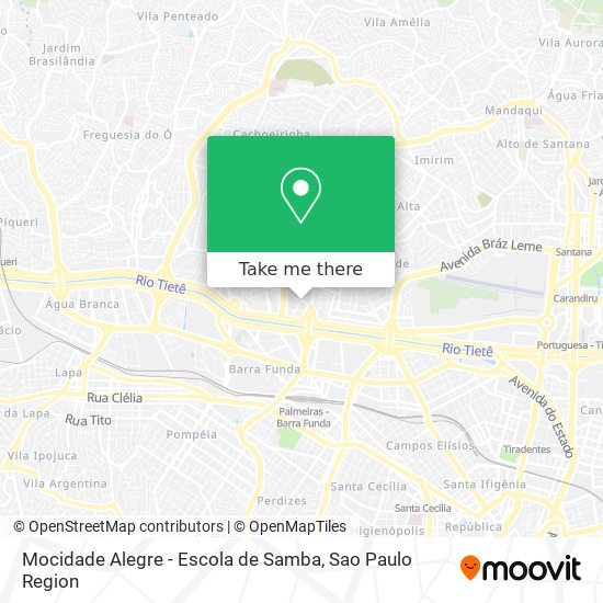 Mocidade Alegre - Escola de Samba map