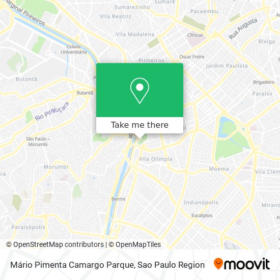 Mapa Mário Pimenta Camargo Parque