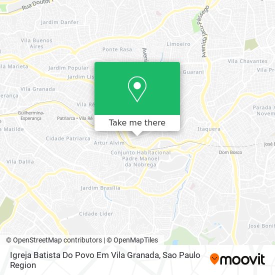 Igreja Batista Do Povo Em Vila Granada map