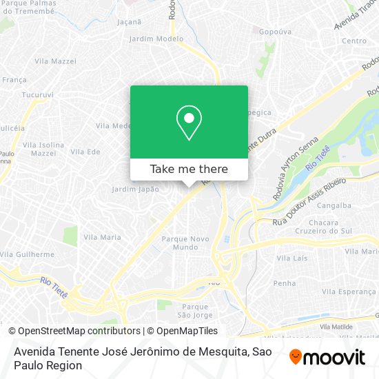 Avenida Tenente José Jerônimo de Mesquita map