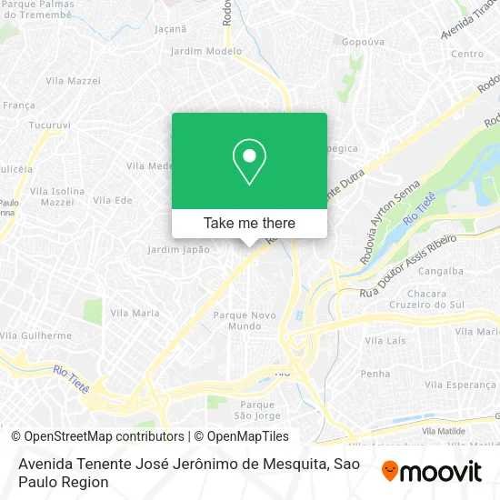 Avenida Tenente José Jerônimo de Mesquita map