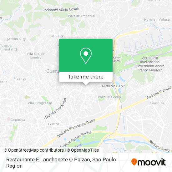 Restaurante E Lanchonete O Paizao map