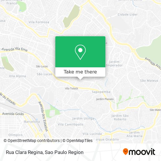 Rua Clara Regina map