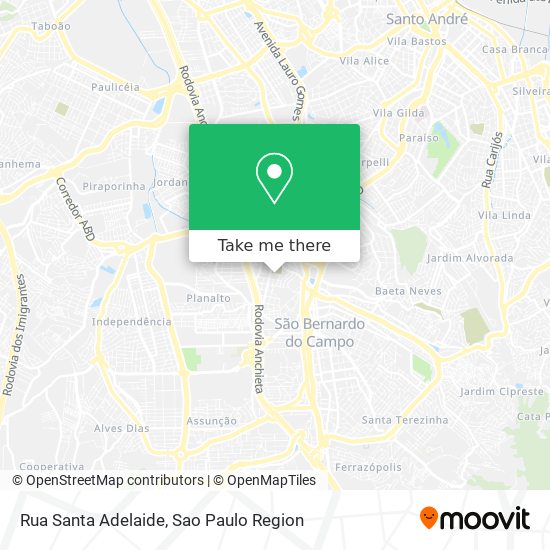 Mapa Rua Santa Adelaide