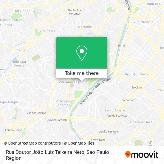 Rua Doutor João Luiz Teixeira Neto map